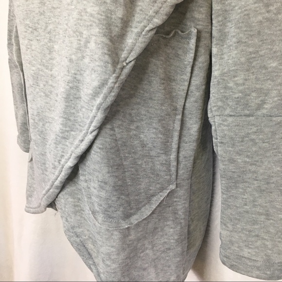 Grey Long sleeve casual hooded sweatshirt - Picture 4 of 4